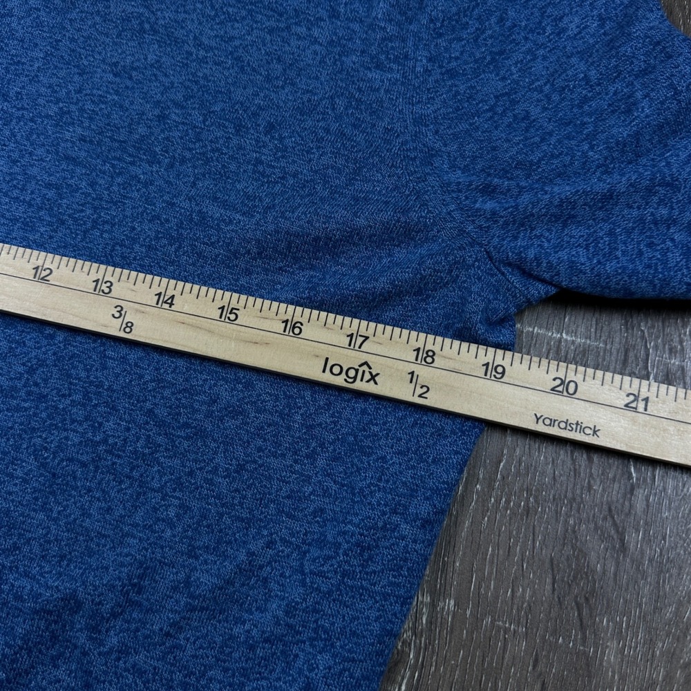 Banana Republic Luxury Blend Silk Cotton Cashmere V-Neck Sweater Blue Mens Large - Picture 6 of 8